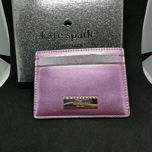 Kate Spade Kenzie quartz pink patent Cardholder